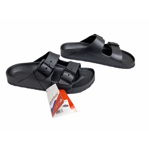 Aerothotic Aerosoft Women's Orthopedic Buckle Gray Sock Sandals size 6 - Picture 2 of 9